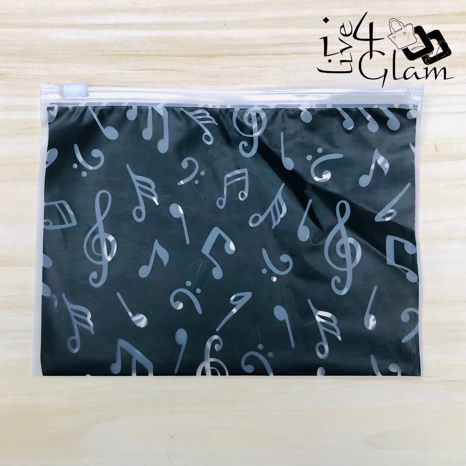 Music Note Waterproof Cosmetic Bag