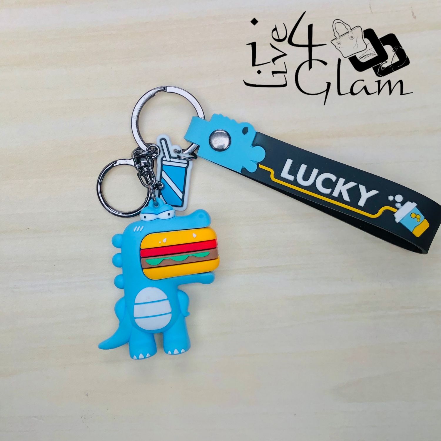 Alligator Key Chain, Color: Blue