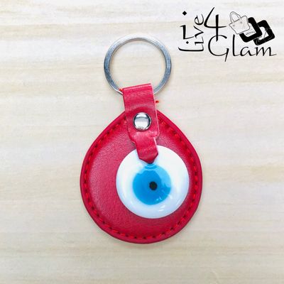 Leather Evil Eye Key Chain
