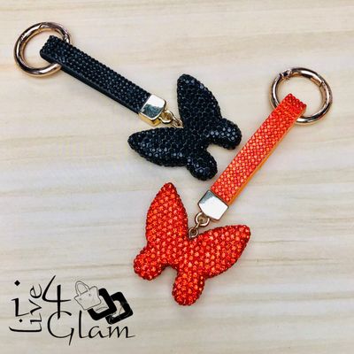 Rhinestone Butterfly Key Chain