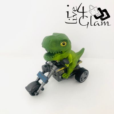 Dinosaur on Motorcycle Green