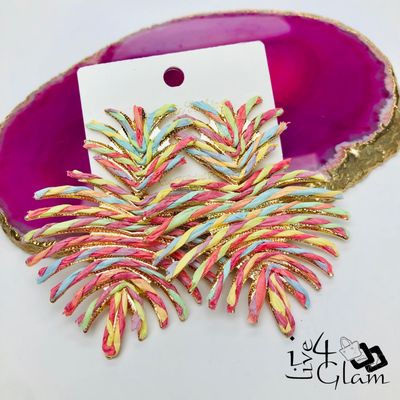 Fashion Palm Hanging Earring Multicolour