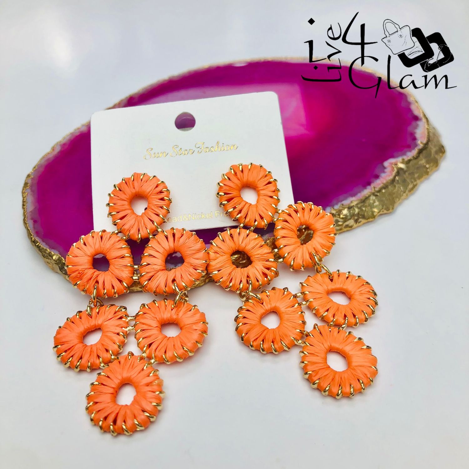 Fashion Drop Hanging Earring Orange