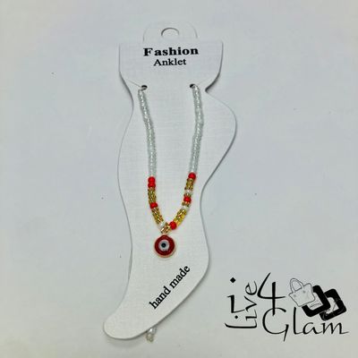 Evil Eye Charm Anklet Red