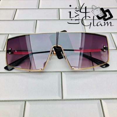 Oversized Gold Rim Sunglasses