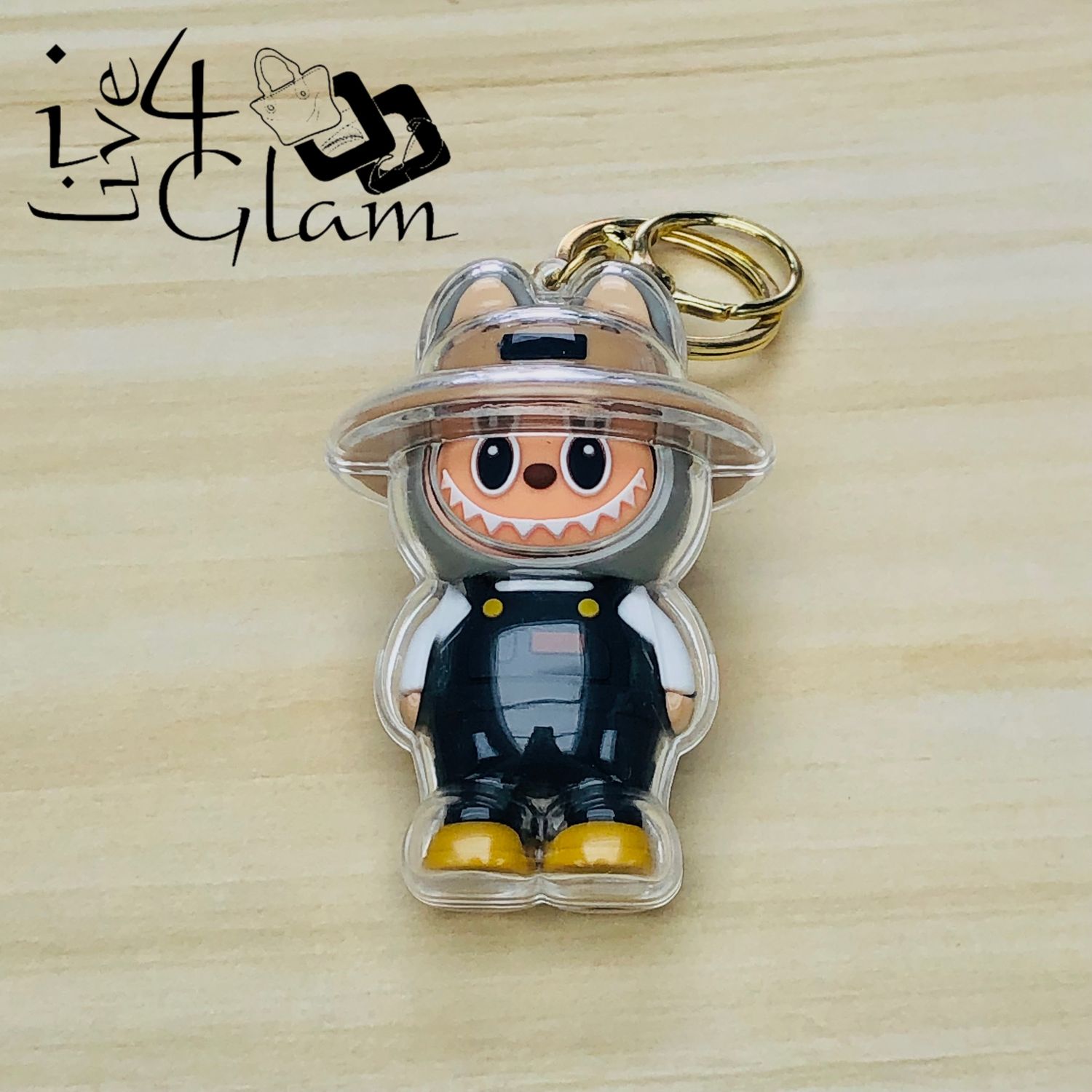 Labubu in Acrylic Case Keychain Style 2