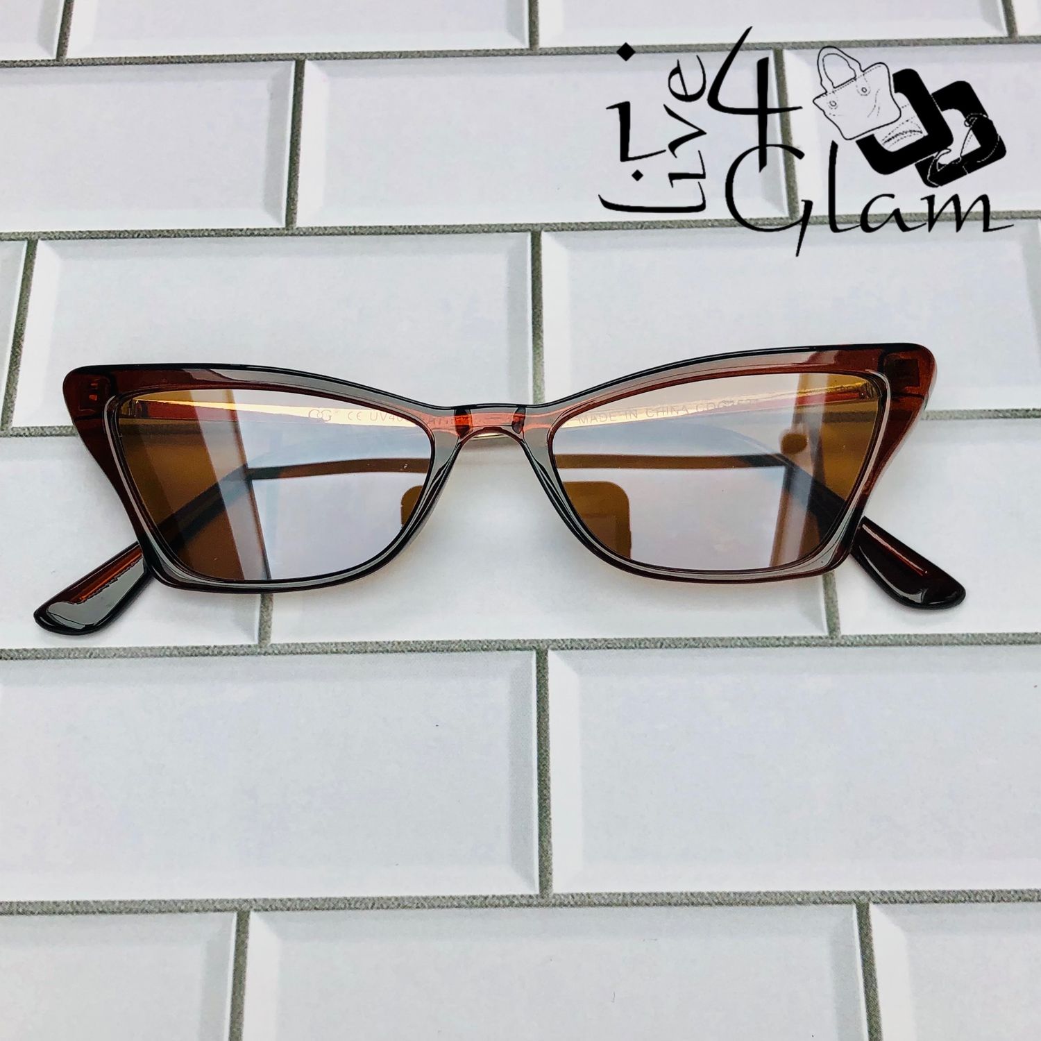 Plain Cat Eye Sunglasses Brown