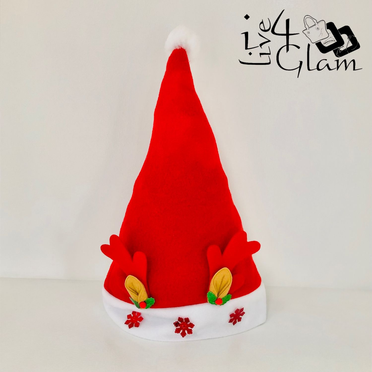 Christmas Hat Red Reindeer Ears