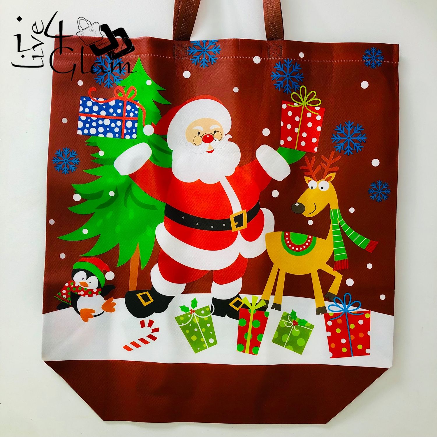 Santa Christmas Bag Red