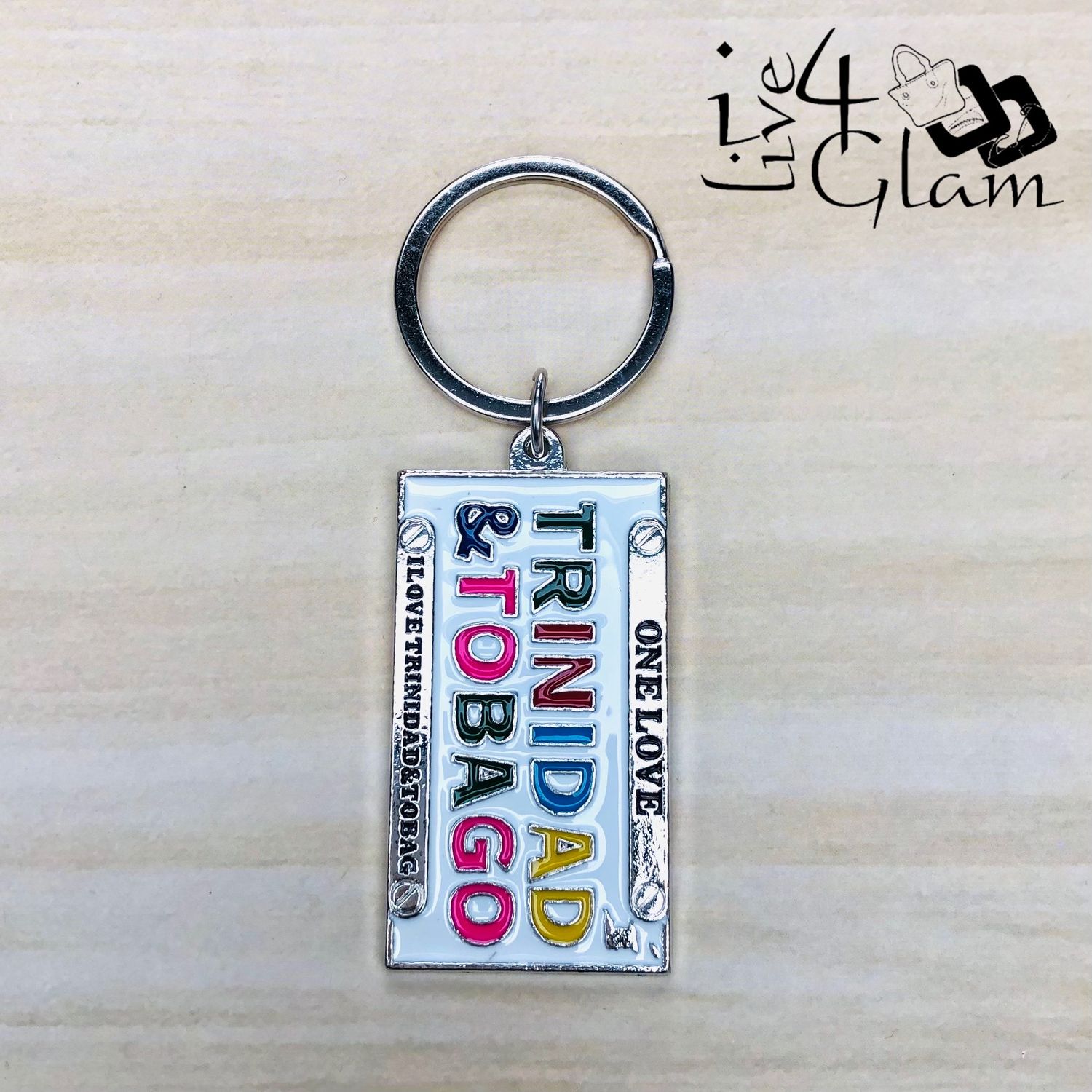 One Love Trinidad and Tobago Keychain