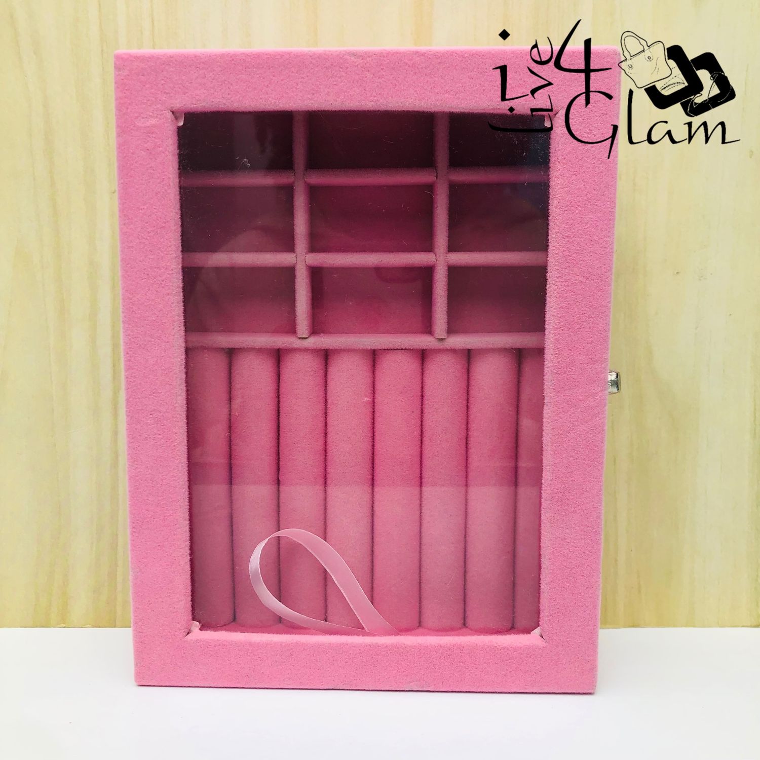 Velvet Jewelry Organizer Pink