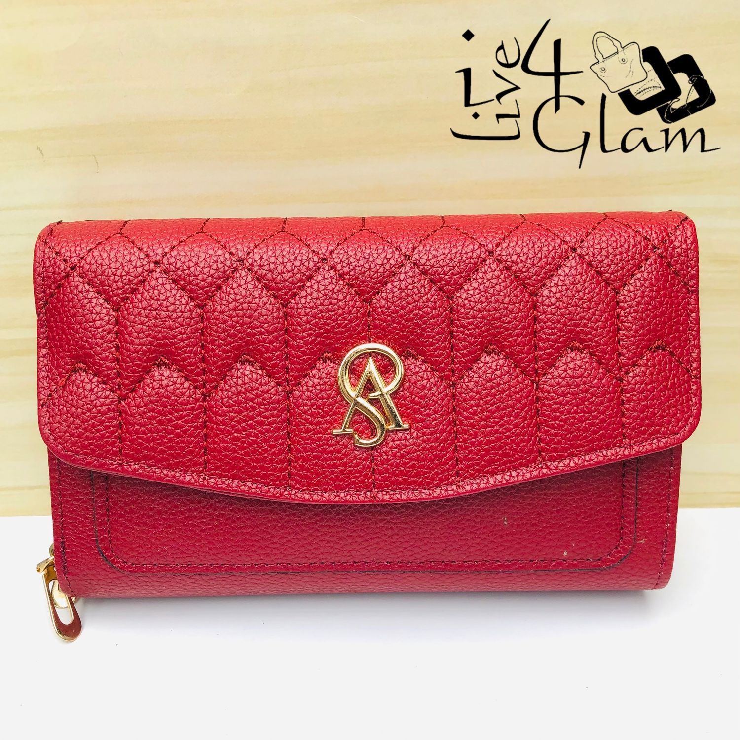 Quilted Red Crossbody Women&#39;s Wallet