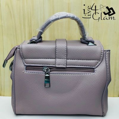 Faux Leather Lavender Handbag