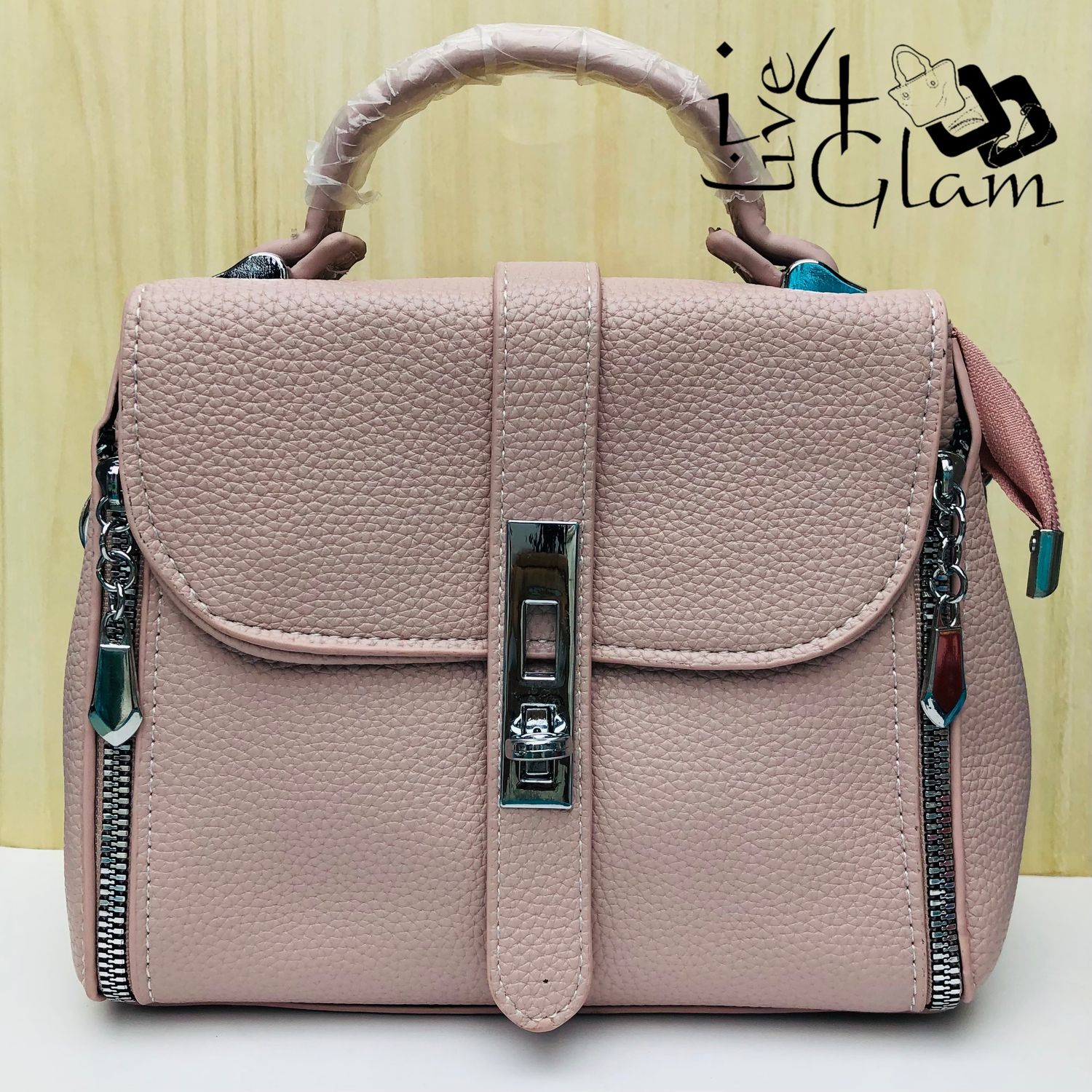 Faux Leather Blush Pink Handbag