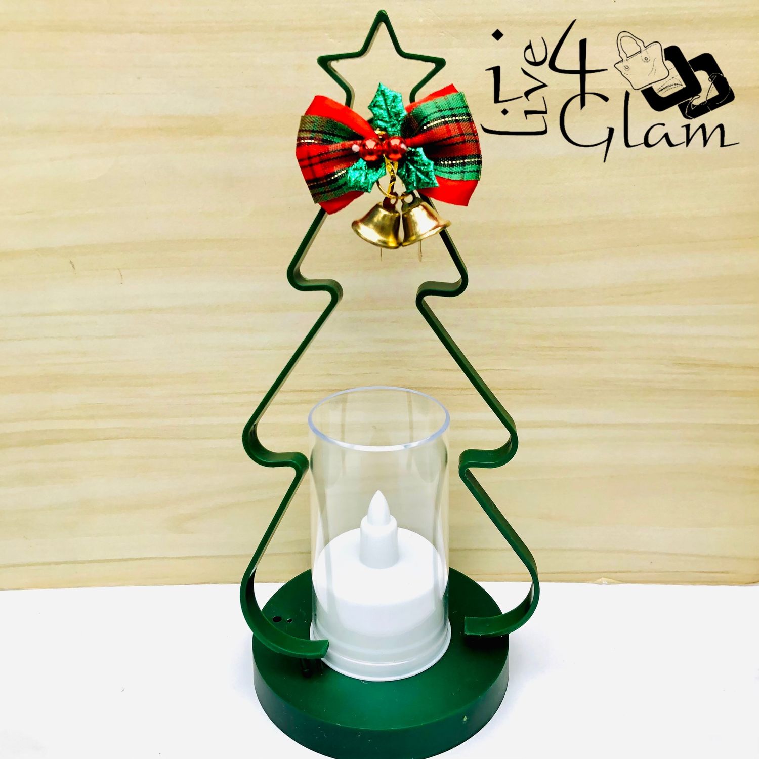 Green Christmas Tree Candle Holder
