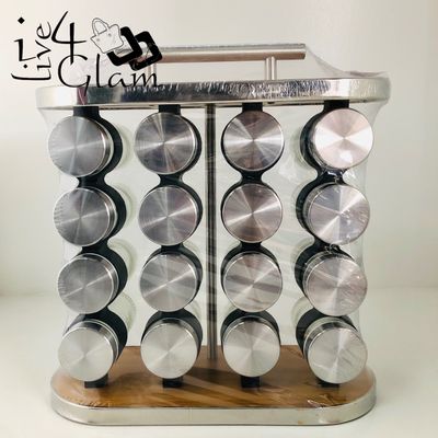 16 Jar Spice Rack with Canisters