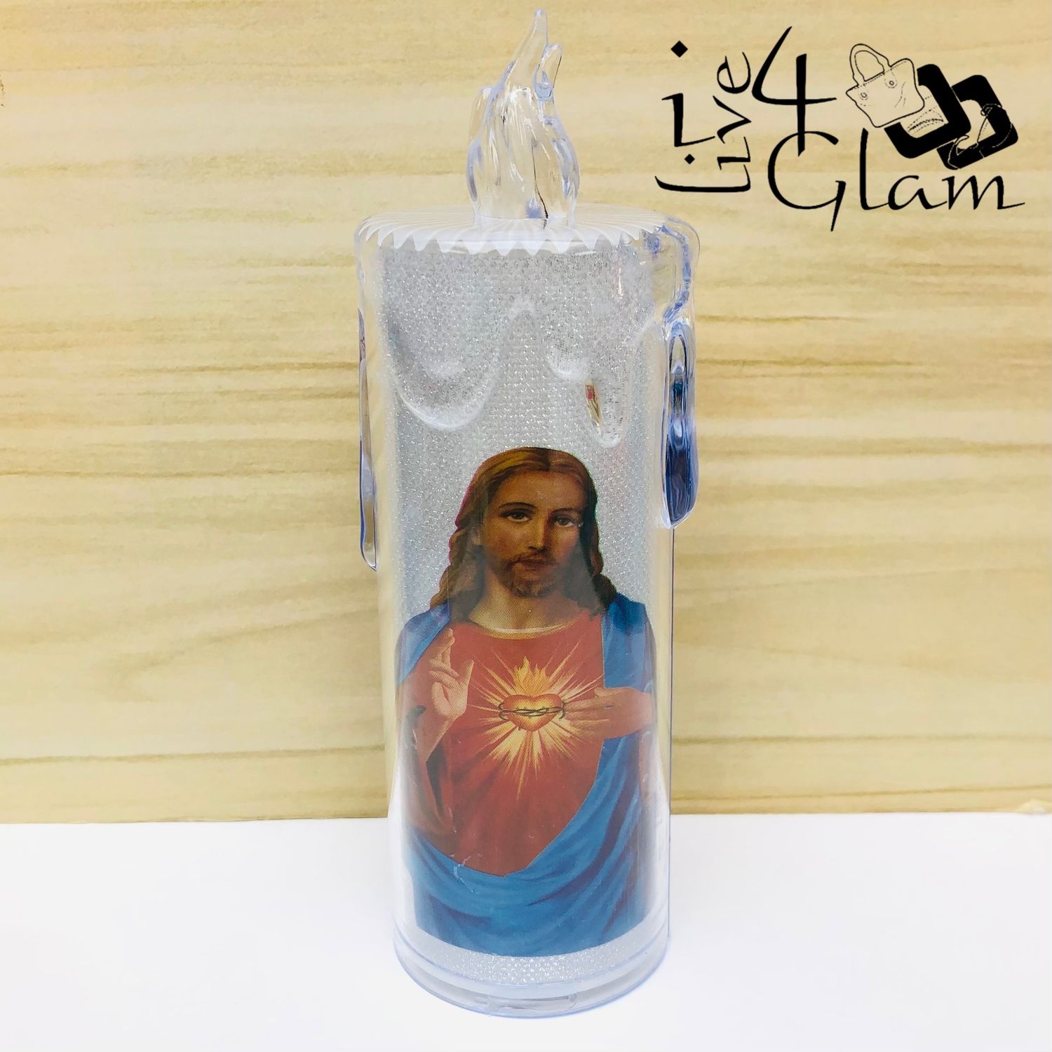 Religious Flameless LED Candle Jesus Christ Style 1