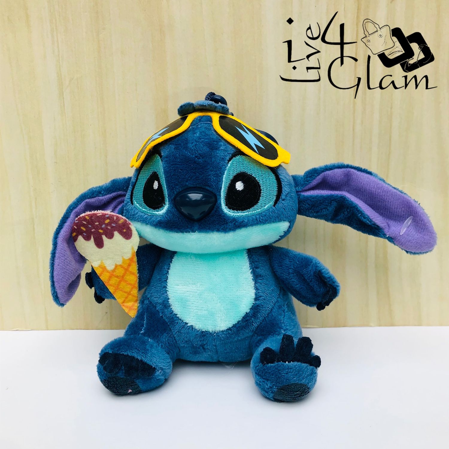 Lilo and Stitch Plush Keychain Stitch w Ice Cream