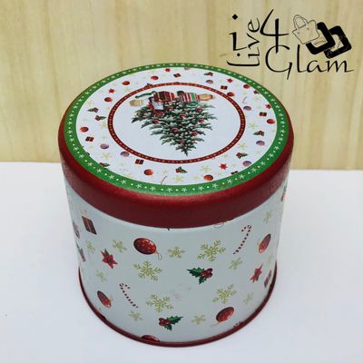 Round Christmas Tin