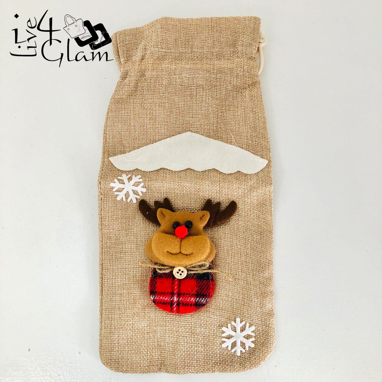 Christmas Burlap Bag Reindeer