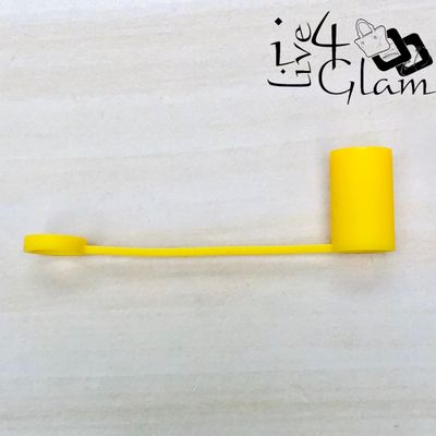 Plain Silicone Straw Cover Yellow