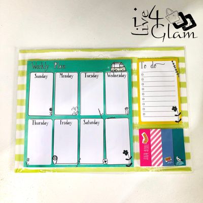 Daily Planner Notepad Set Green