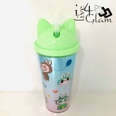 Green Labubu Cup with Straw