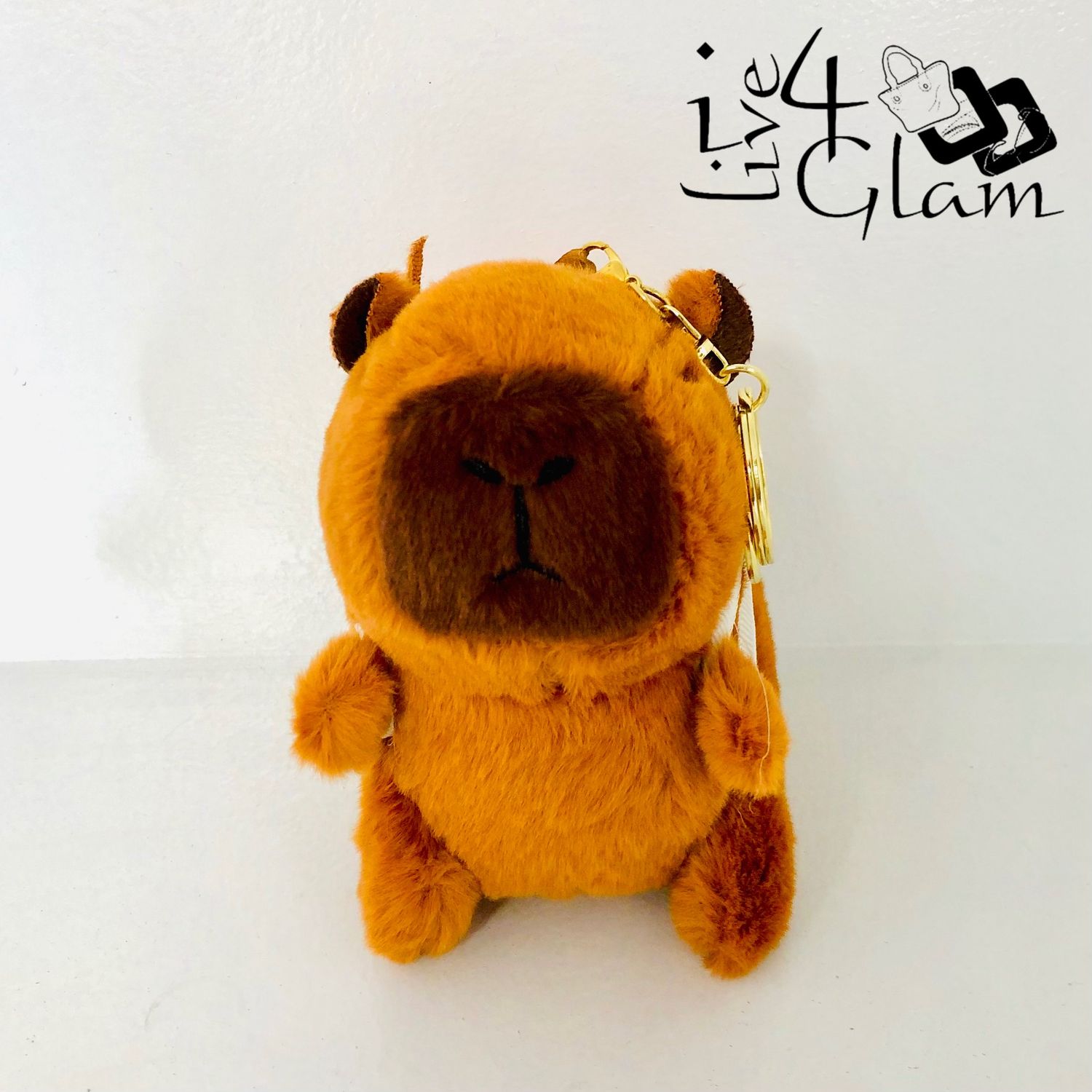 Plush Capybara Keychain Burger Backpack