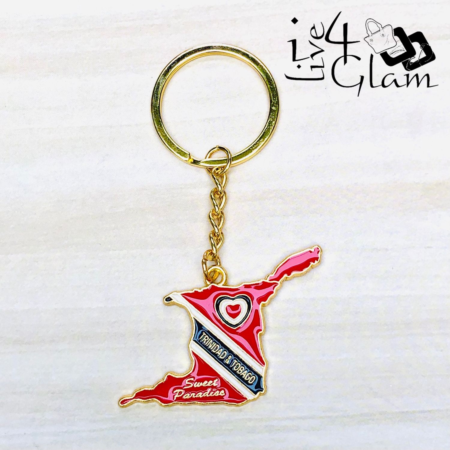 Trinidad and Tobago Map keychain