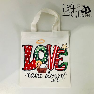 White Small Canvas Tote Bag Luke 2:11