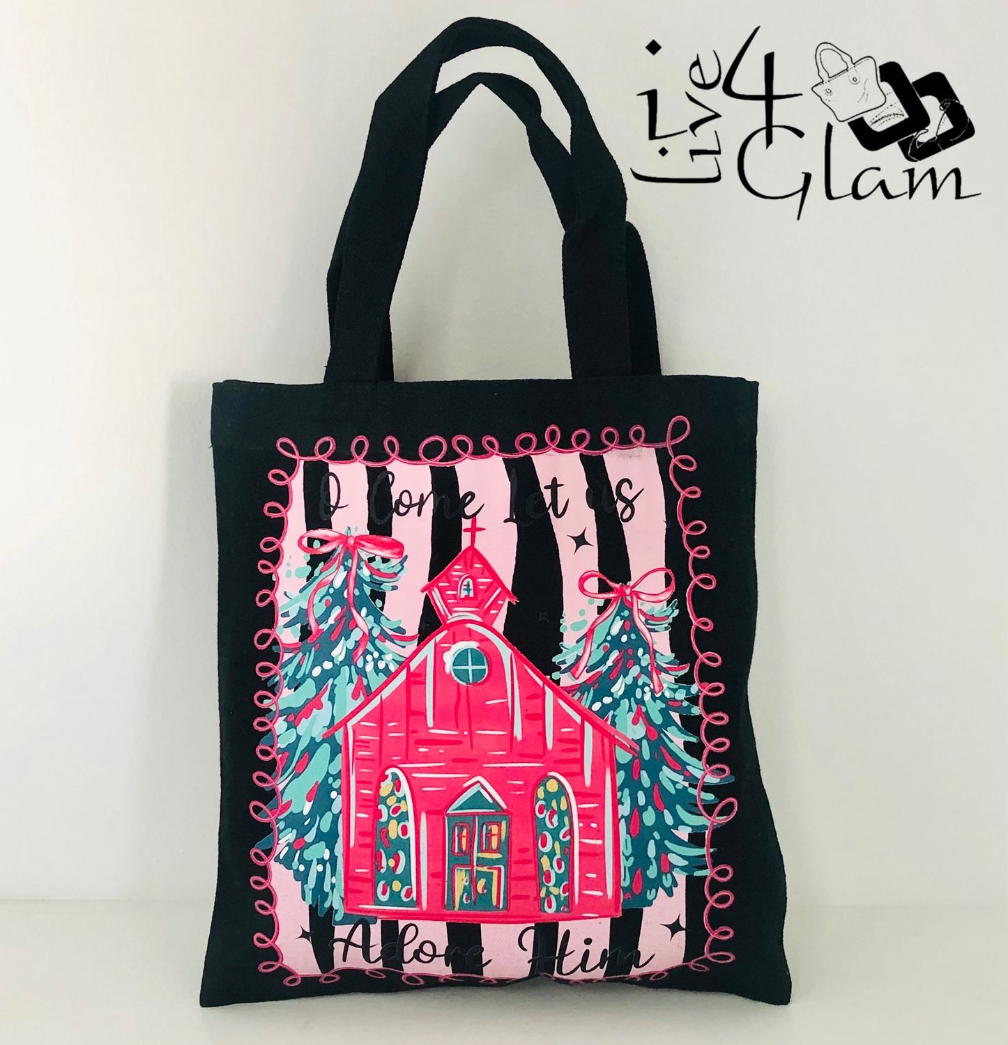 Black Small Canvas Tote Bag Adore Him