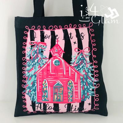 Black Small Canvas Tote Bag Adore Him