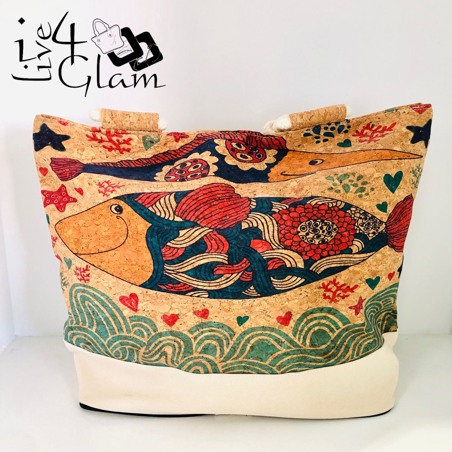 Fish Cork Tote Bag