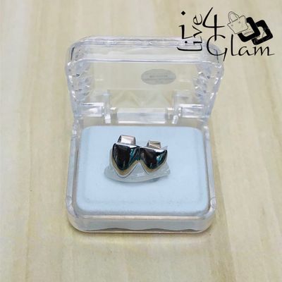 Double Cap Silver Grillz