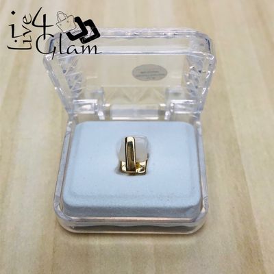 Fashion Plain Vertical Bar Gold Cap Grillz
