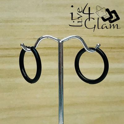 Stainless Steel 16mm Black Hoop