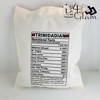 White Canvas Tote Bag Trinidadian Nutritional Facts