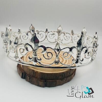 Silver Men Pattern Crown