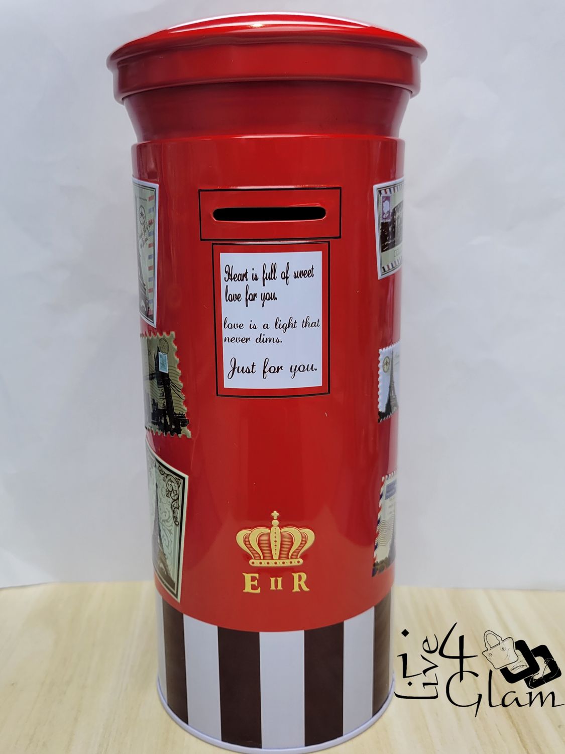 Red British Post Box Money Bank