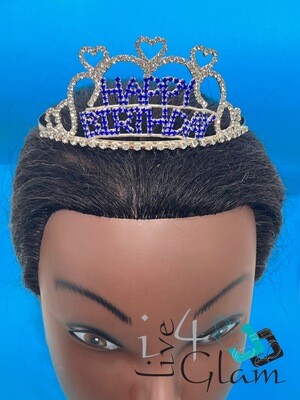 Happy Birthday Blue/Crystal Tiara