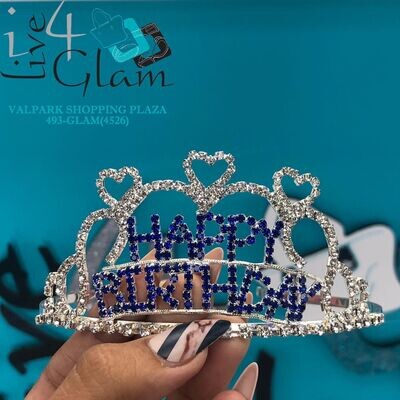 Happy Birthday Blue/Crystal Tiara
