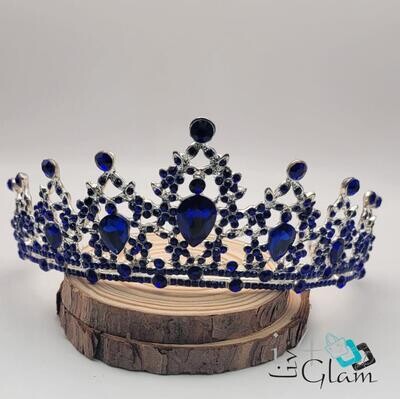 Silver/Blue Rhinestone Tiara
