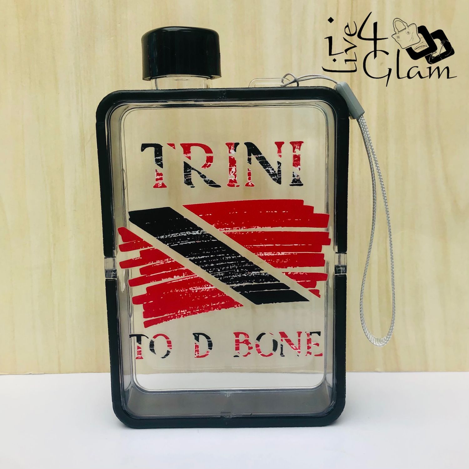 13 Oz Trini to D Bone Notebook Portable Water Bottle, Color: Black