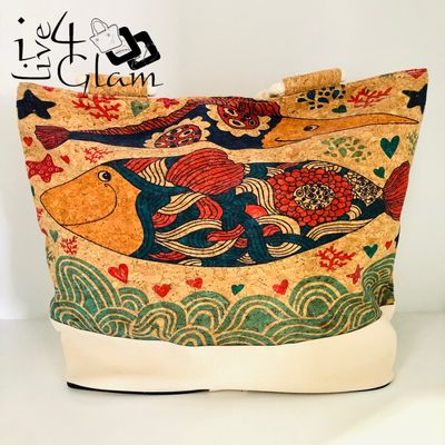 Fish Cork Tote Bag