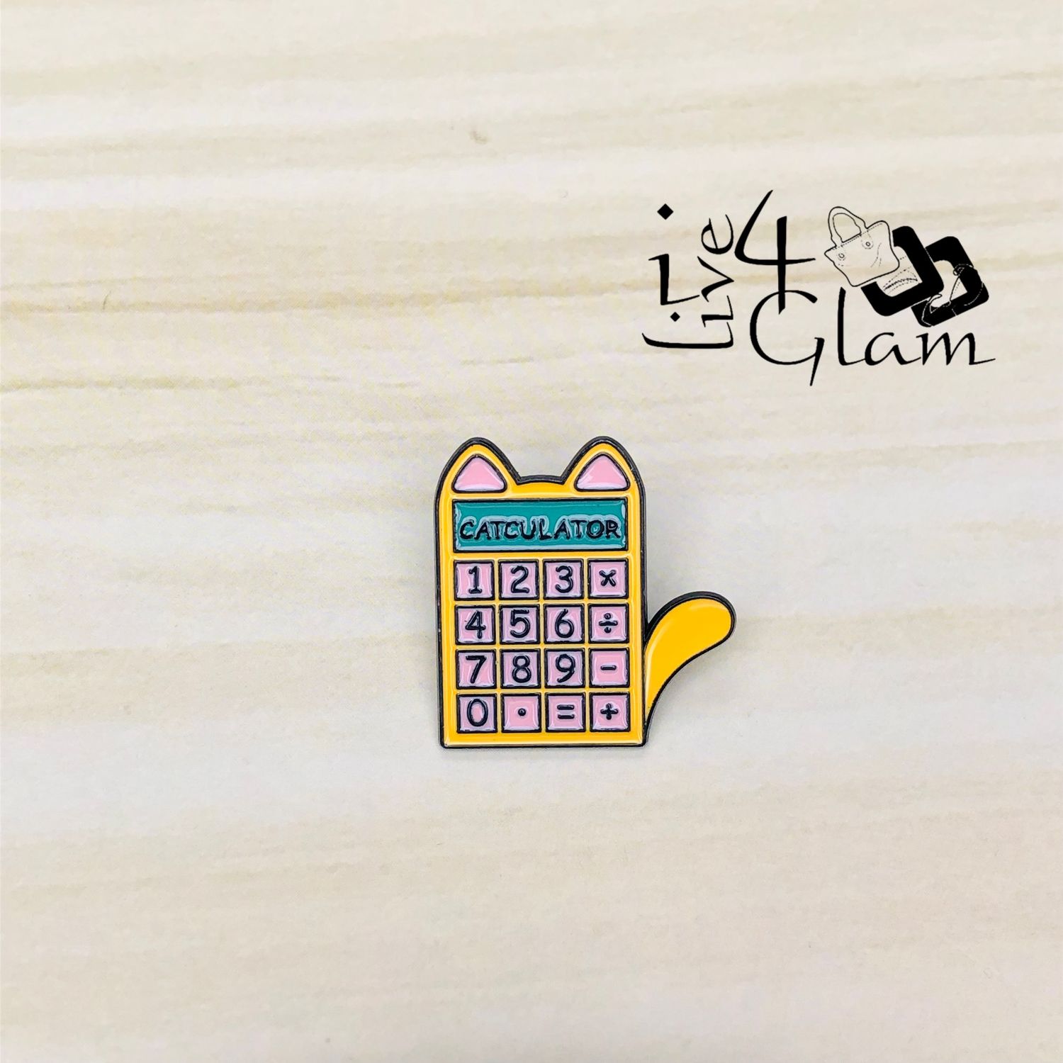 Cat Enamel Pin, Style: Catculator