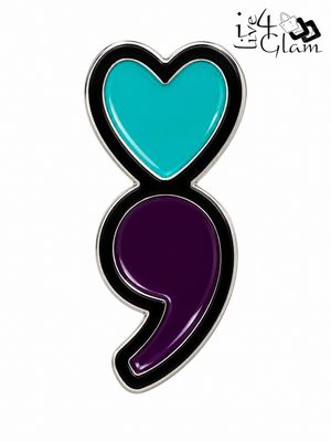Teal and Purple Suicide Awareness Pin