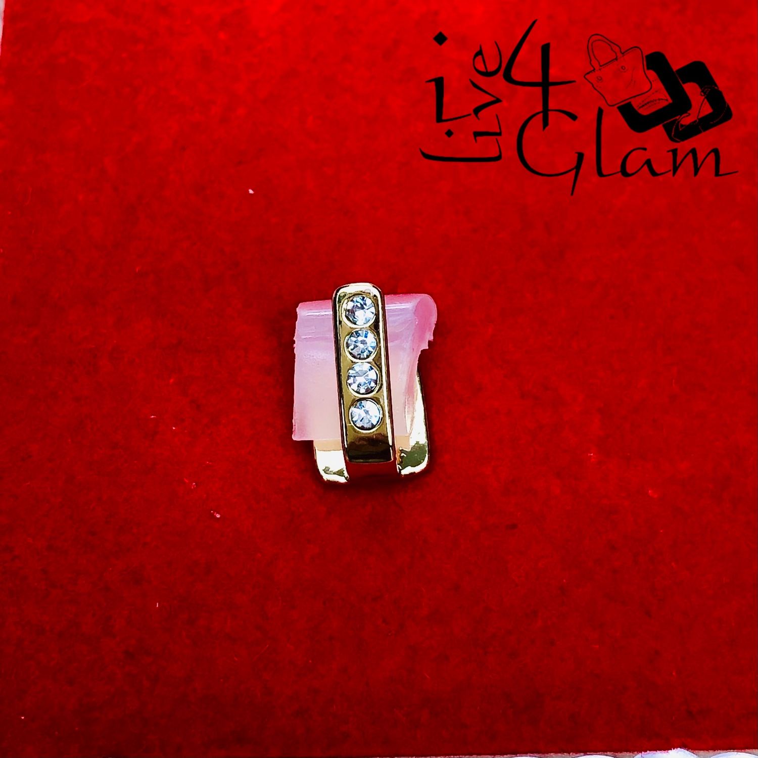 Fashion Iced Vertical Bar Gold Cap Grillz