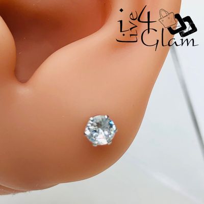 Magnetic Cz Stud Earring 4mm
