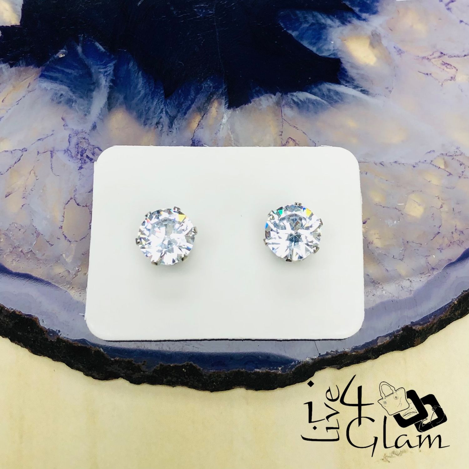 Magnetic Cz Stud Earring 6mm