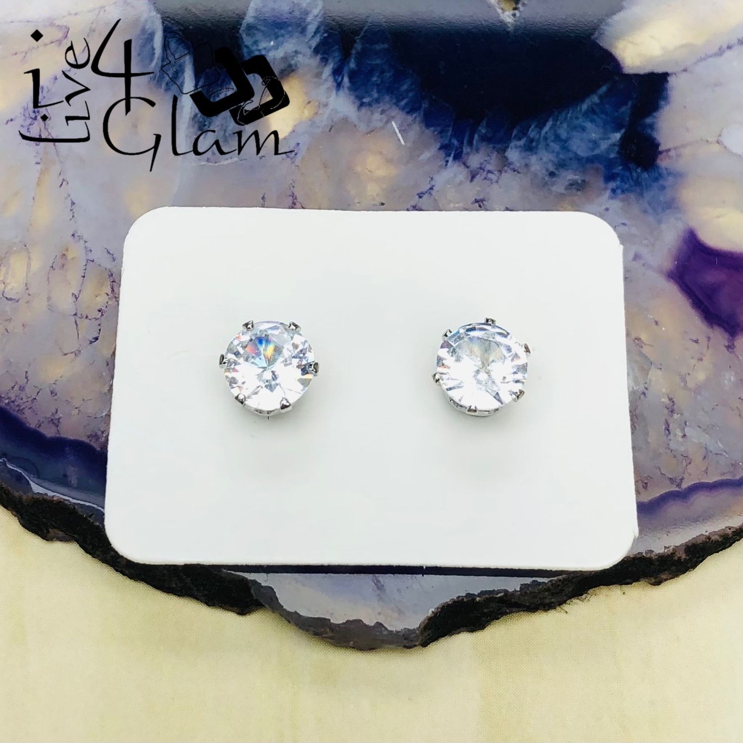 Magnetic Cz Stud Earring 7mm